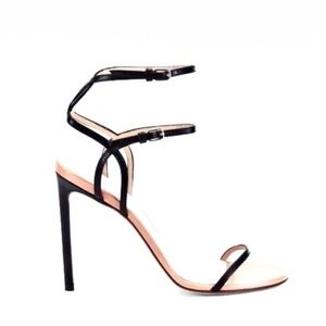 Francesco Russo Bk Leather Strappy Stiletto Sandals Sz US8.5